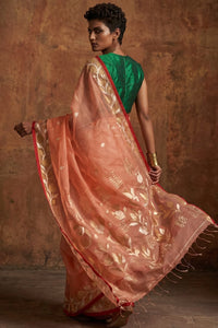 NOORANI PHOOL | Muslin Jamdani | Indidha Saree