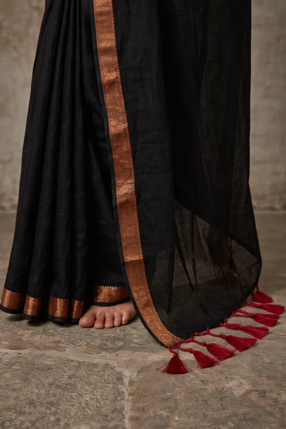 NOCTURNE BLAZE | Cotton | Indidha Saree