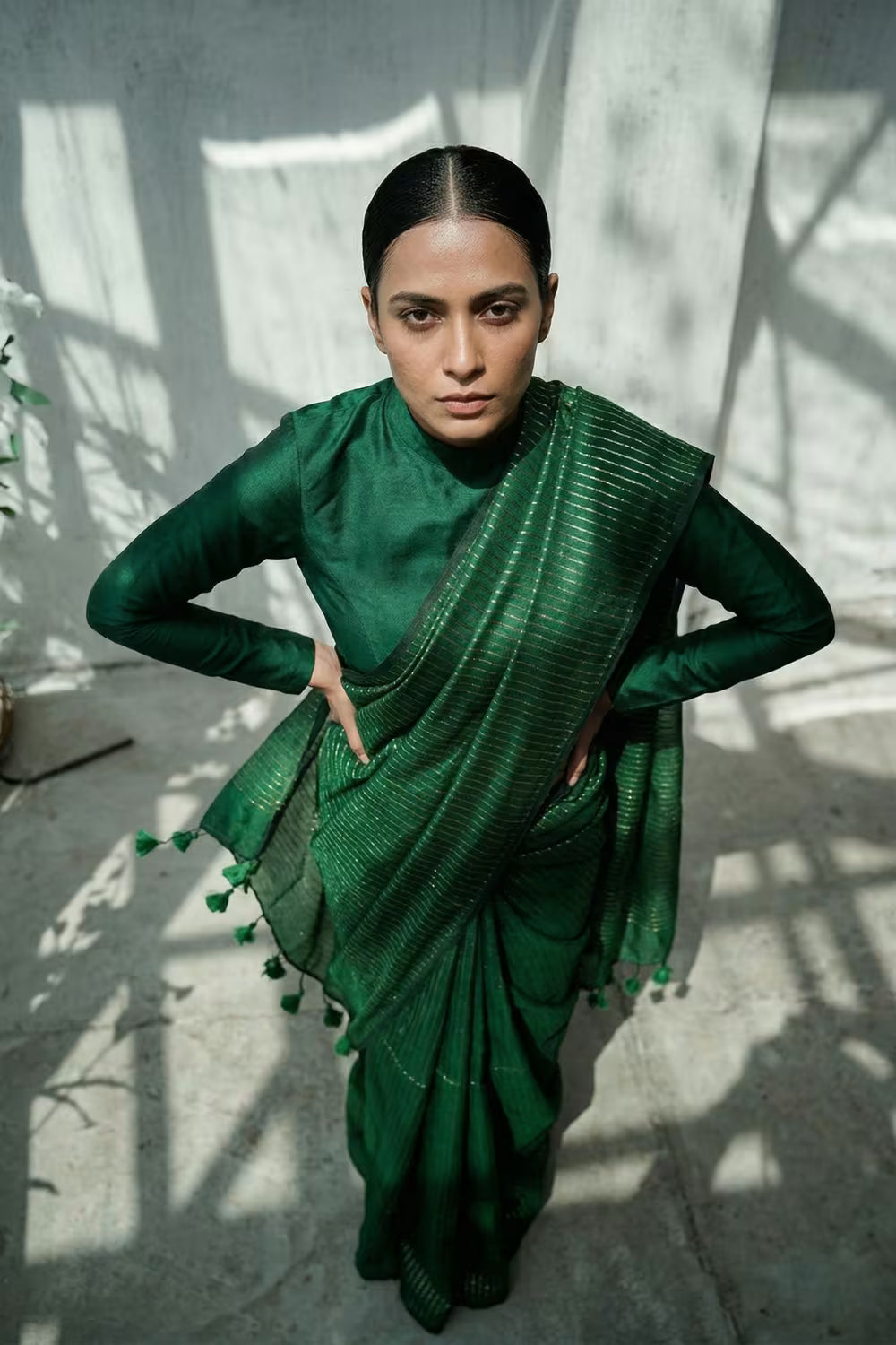 EMERALD ENCHANTMENT | Cotton | Indidha Saree