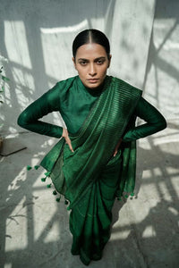 EMERALD ENCHANTMENT | Cotton | Indidha Saree