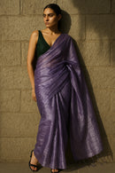 LUSTROUS MOONLIT | Handloom Tissue | Indidha Saree
