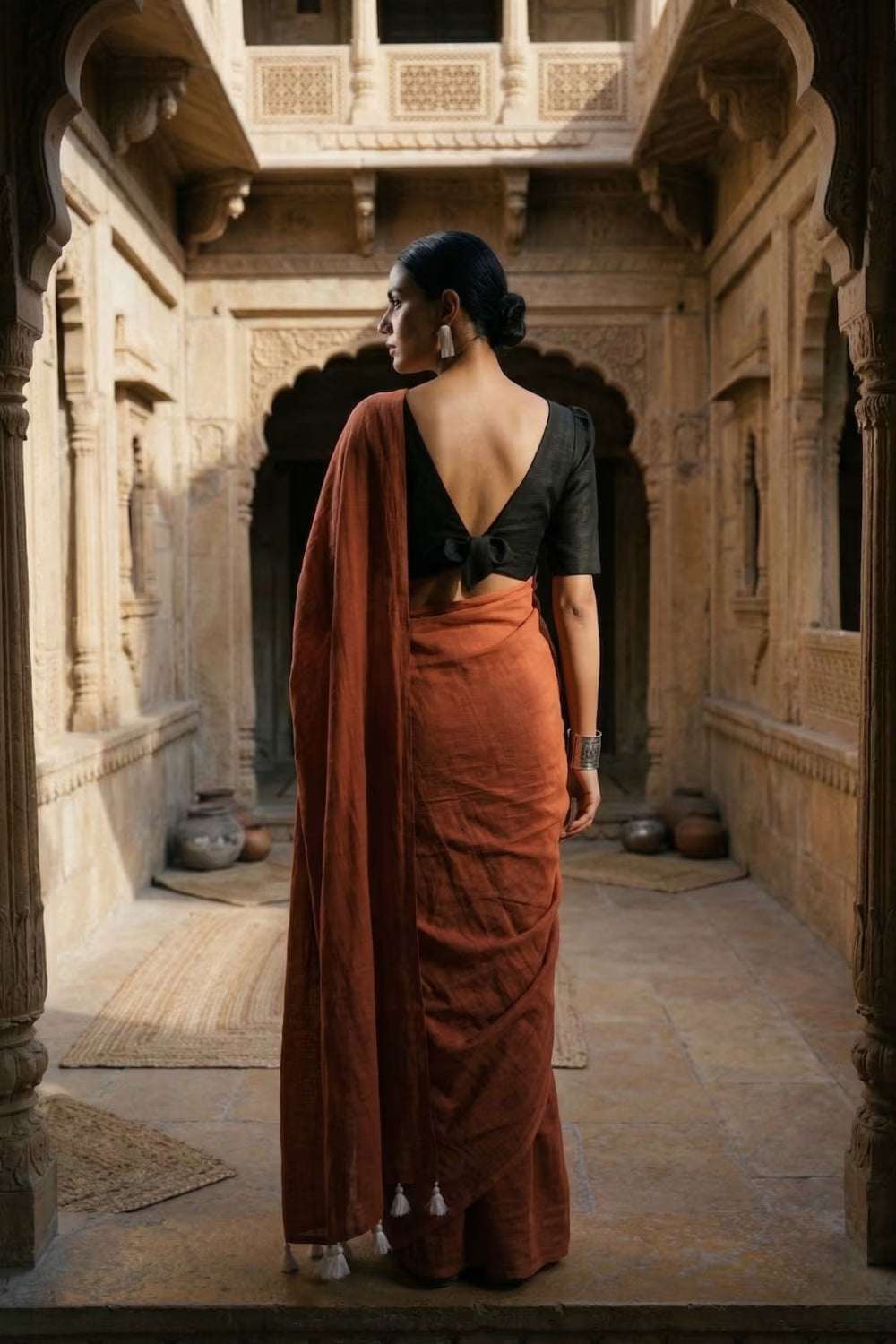 Ember Drape | Mul Cotton | Indidha Saree