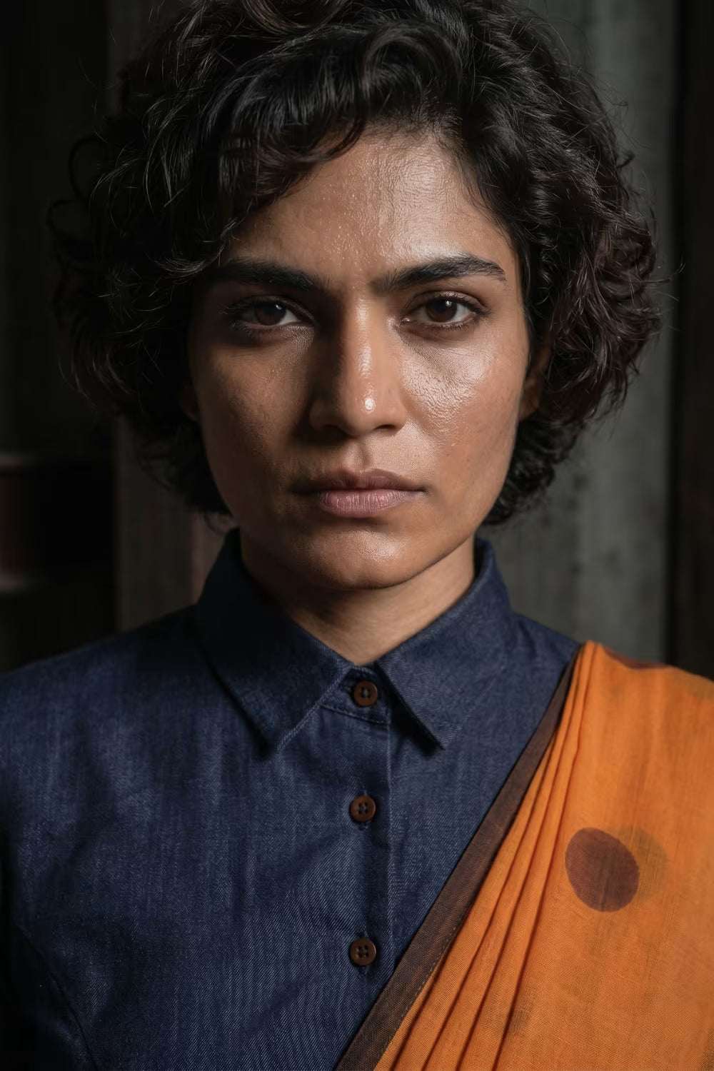 Rust Coordinate | Mul Cotton | Indidha Saree