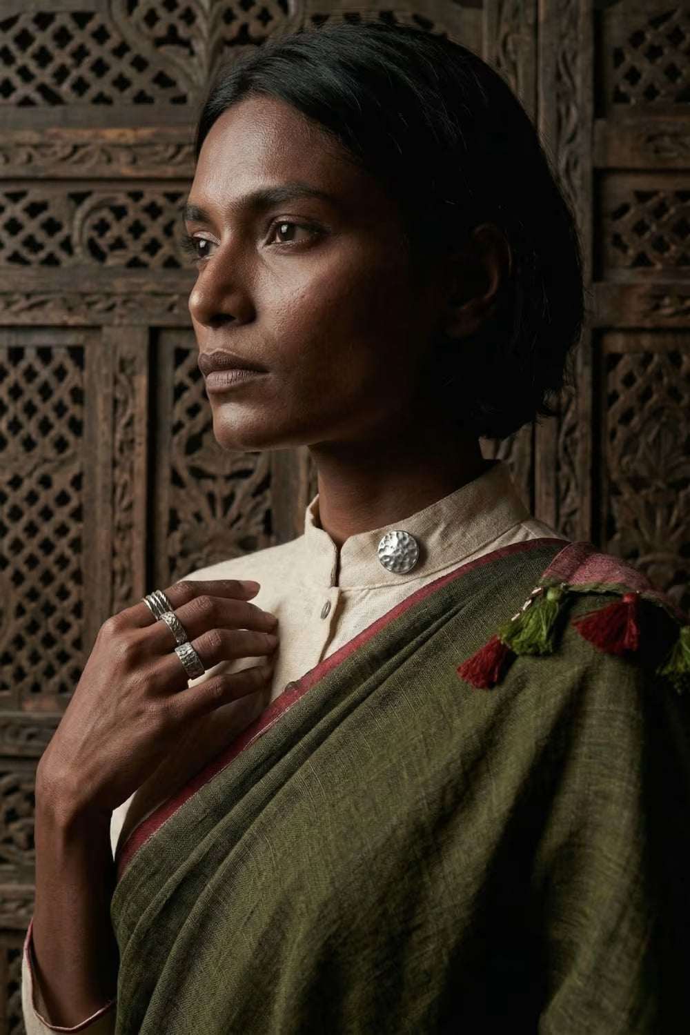 OLIVE HARVEST | Linen by Linen | Indidha Saree