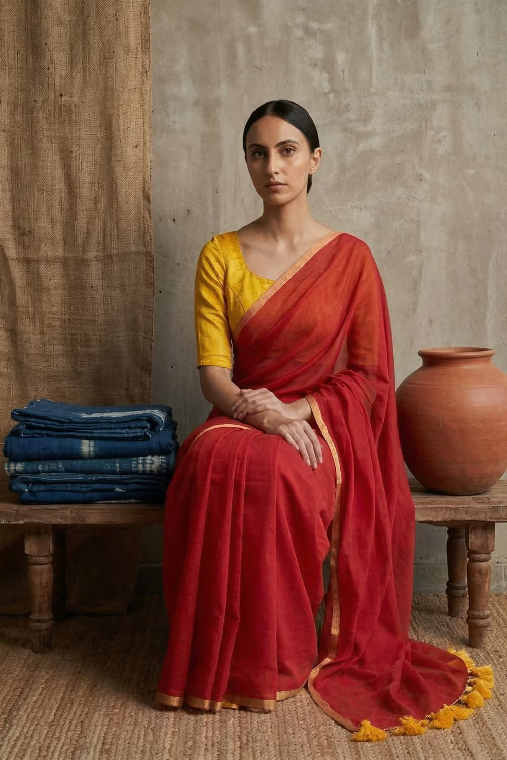 SUHANE PAL | Mul Cotton | Indidha Saree