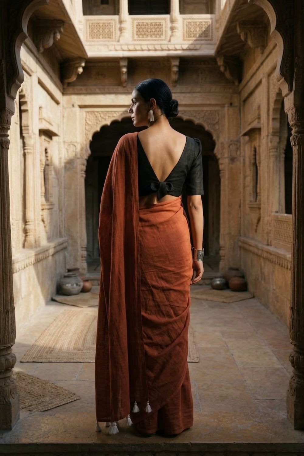 Ember Drape | Mul Cotton | Indidha Saree
