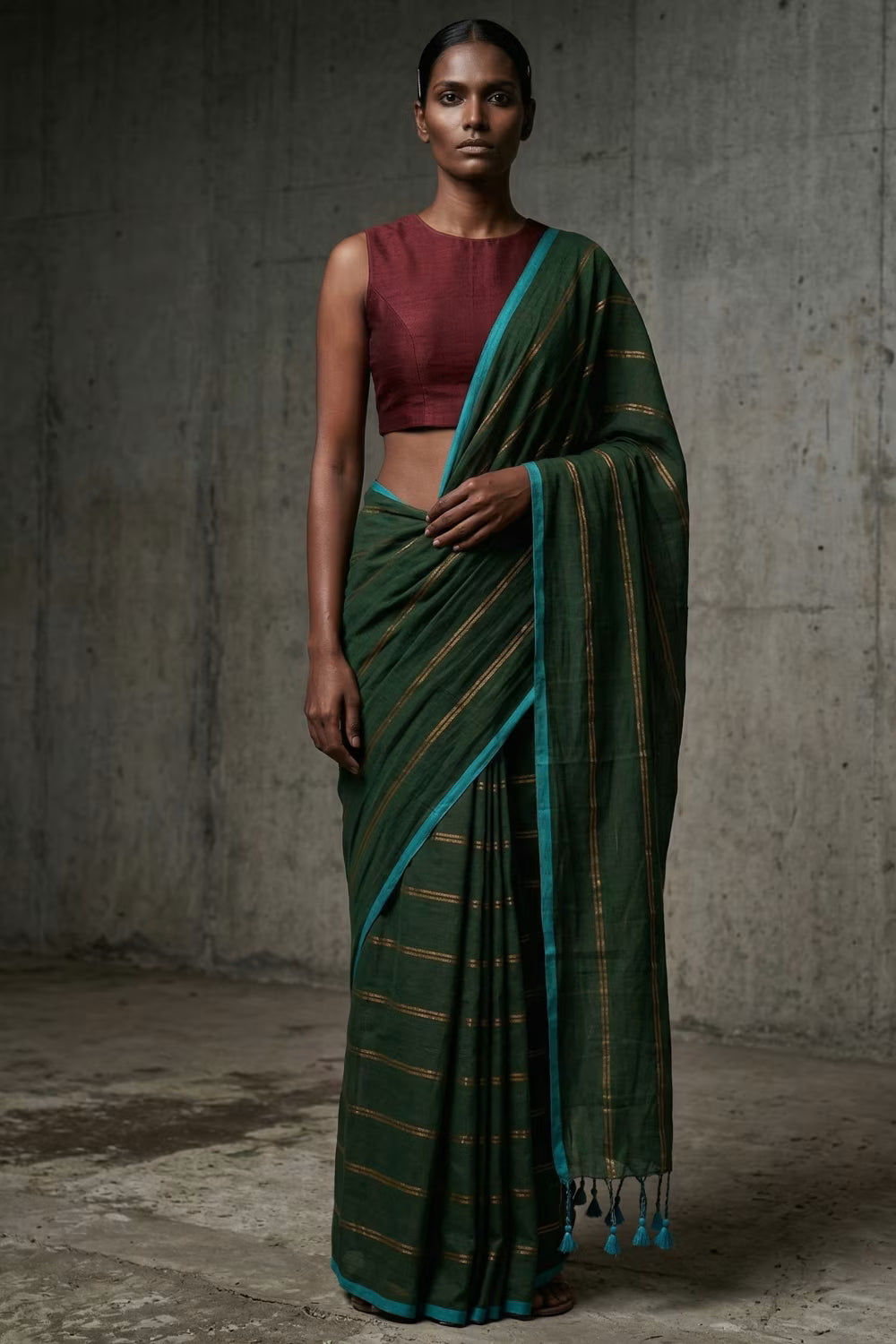 STARRY FOREST | Mul Cotton | Indidha Saree