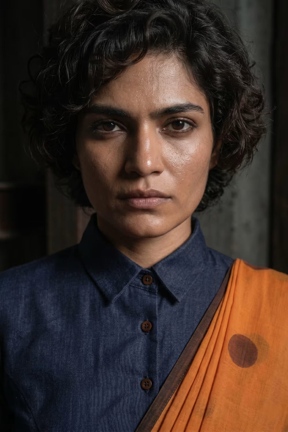 Rust Coordinate | Mul Cotton | Indidha Saree