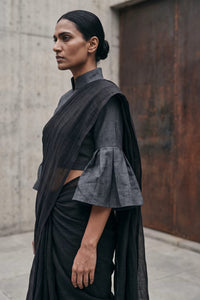 Monk's Fold | Slub Cotton | Indidha Saree