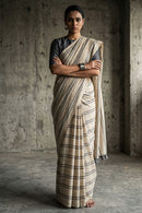 Chalk & Slate | Slub Cotton | Indidha Saree