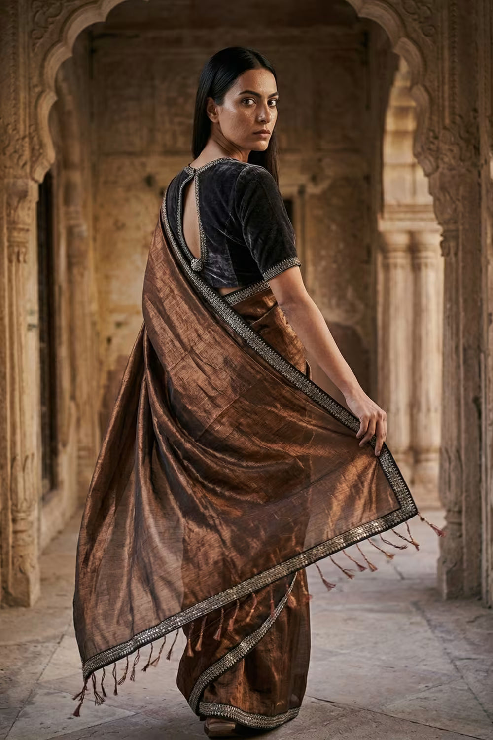 AUTUMN LUXE | Tissue | Indidha Saree