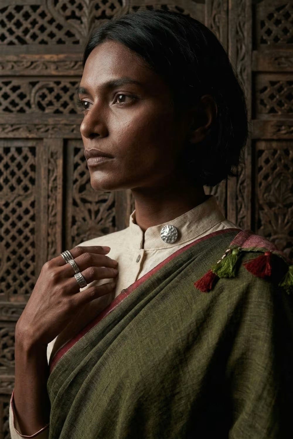 OLIVE HARVEST | Linen by Linen | Indidha Saree