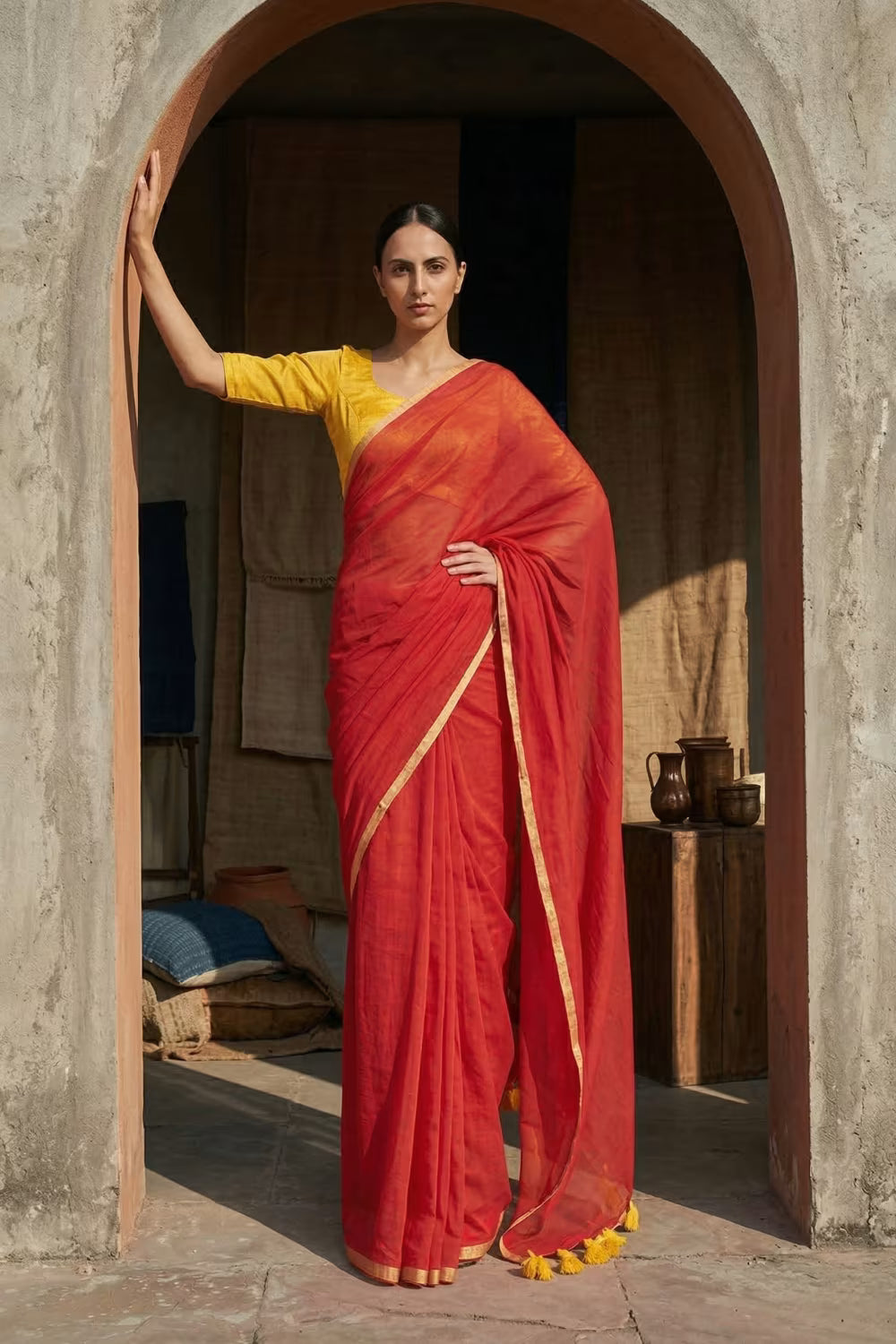 SUHANE PAL | Mul Cotton | Indidha Saree