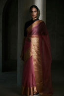 PINK OPAL | Organza with Banarasi Border | Indidha Saree
