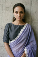 BLUE BLOSSOMES | Mul Cotton | Indidha Saree