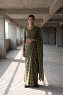Moss Stride | Slub Cotton | Indidha Saree