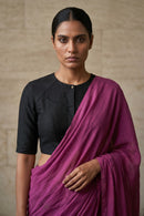 Aniline Plum | Mul Cotton | Indidha Saree
