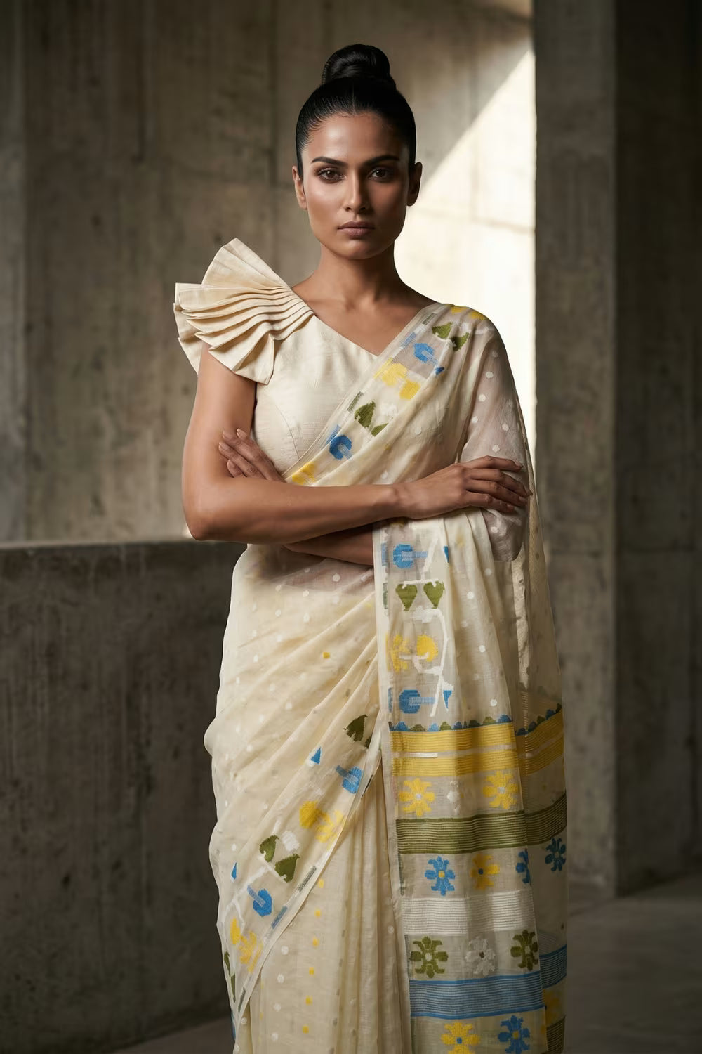 DEWDROP DREAMS | Pure Cotton | Indidha Saree