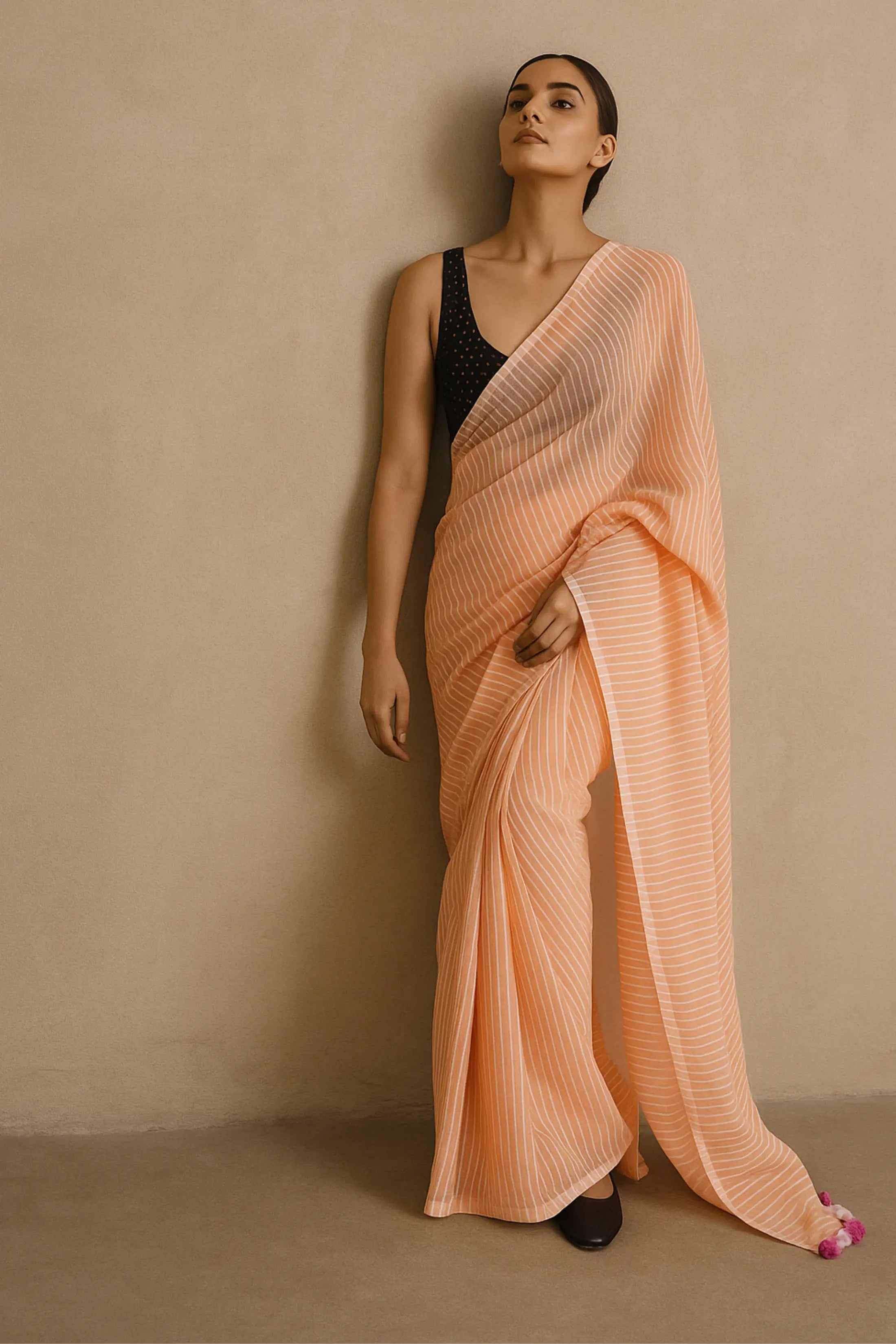 PRISHA BLUSH | Mul Cotton | Indidha Saree