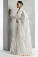 CLASSIC SERENITY | Textured Cotton | Indidha Saree