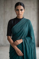 Harbor Slate | Slub Cotton | Indidha Saree