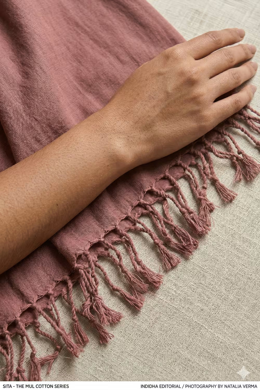 Gulnaar Clay | Mul Cotton | Indidha Saree