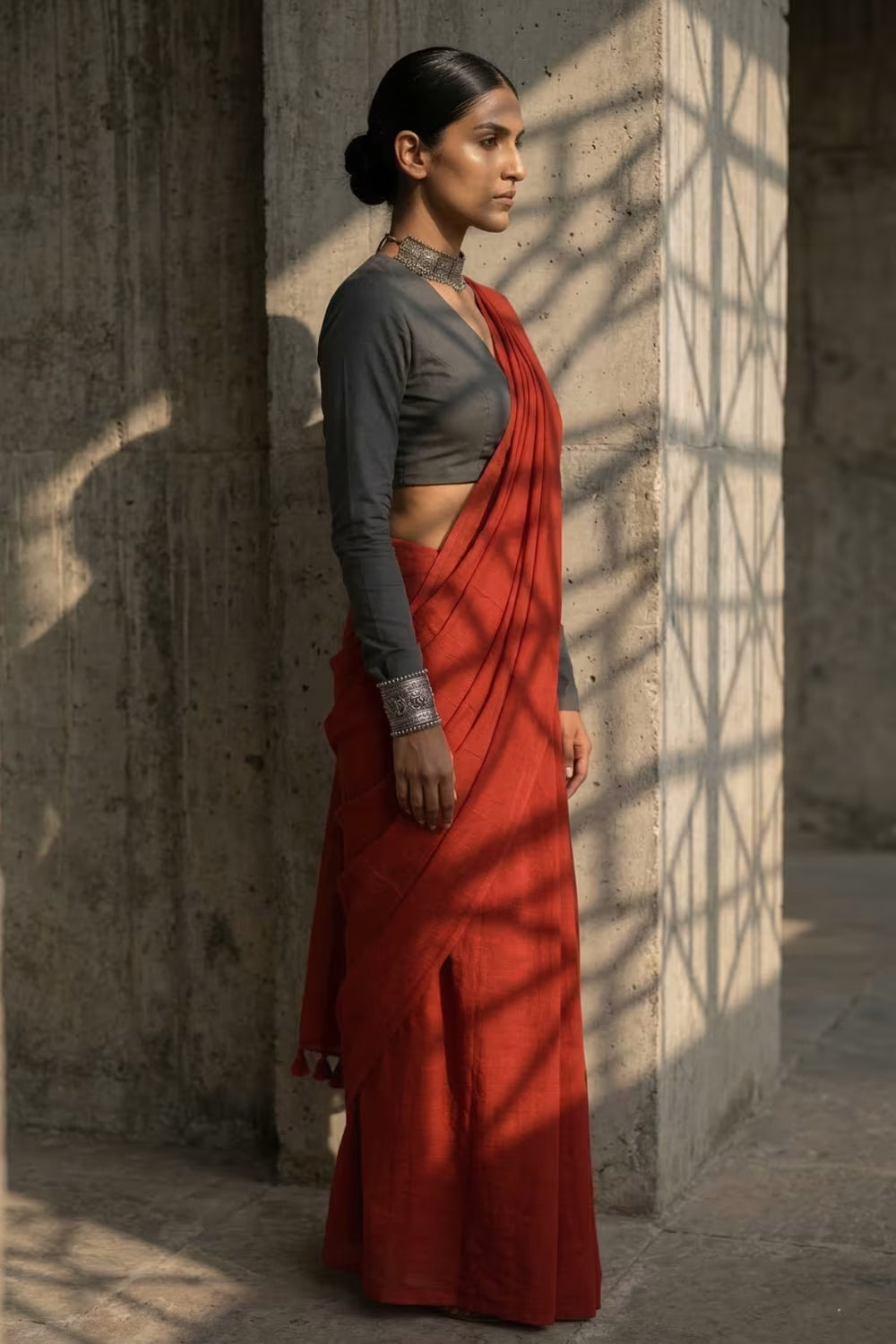 Raktika | Mul Cotton | Indidha Saree