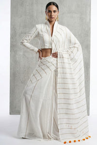 CLASSIC SERENITY | Textured Cotton | Indidha Saree