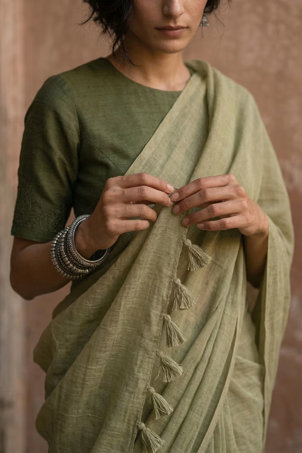 Desert Whisper | Mul Cotton | Indidha Saree