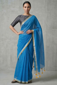 BLUEBELL BLISS | Mul Cotton | Indidha Saree