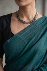 Harbor Slate | Slub Cotton | Indidha Saree