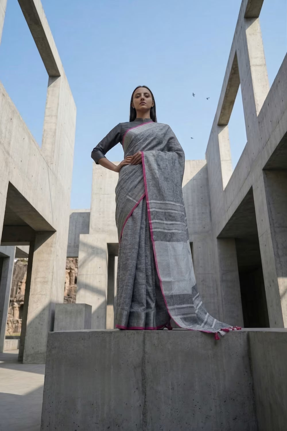 MACAW | Linen by Linen | Indidha Saree