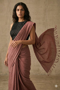 Gulnaar Clay | Mul Cotton | Indidha Saree