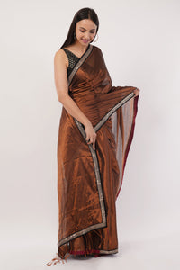 Indidha Saree AUTUMN LUXE | Handloom Tissue | Indidha Saree