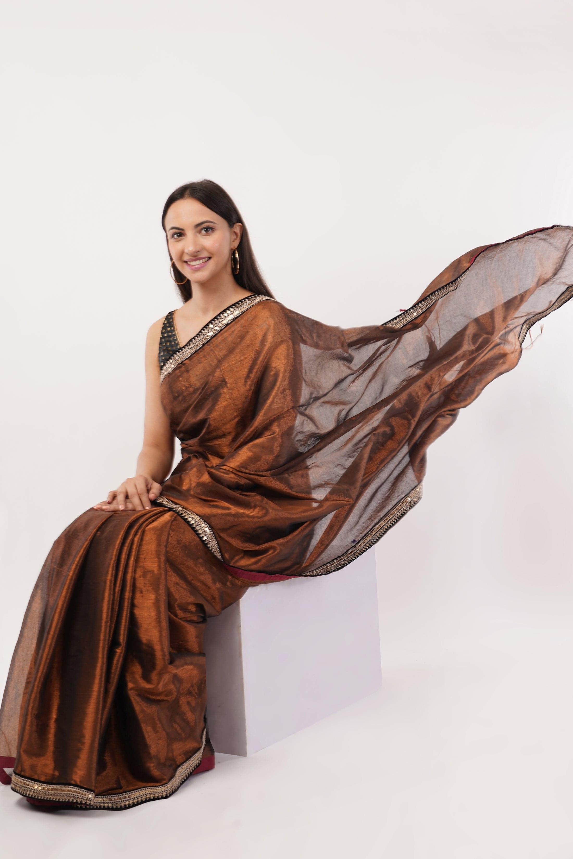 Indidha Saree AUTUMN LUXE | Handloom Tissue | Indidha Saree