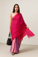 JADE KI LALI | Cotton | Indidha Saree -  Hot Pink Handloom Cotton Saree with Red Pallu | Indidha  Turn heads with Indidha’s hot pink handloom cotton saree featuring a bold red and blush pallu. Lightweight, breathable, and handcrafted for all-day comfort.