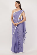 Puja Malakar, Fulia Saree BLUE BLOSSOMES | Mul Cotton | Indidha Saree