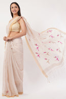 Puja Malakar, Fulia Saree BLUSH BLOSSOM | Linen Tissue | Indidha Saree