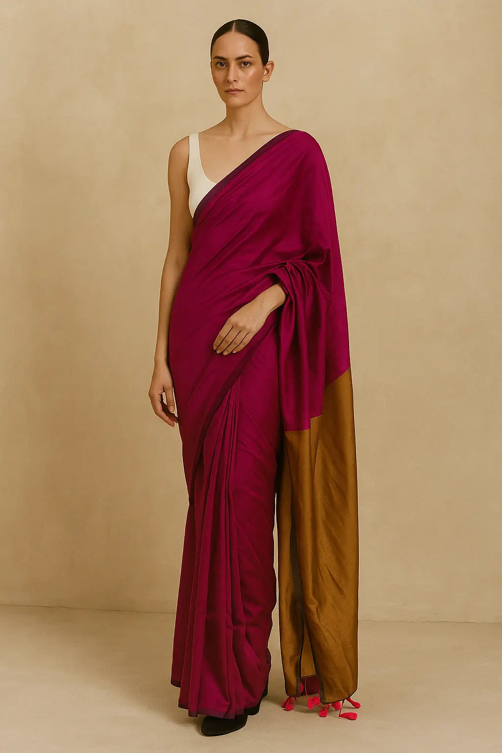 MAGENTA MUSE | Cotton | Indidha Saree