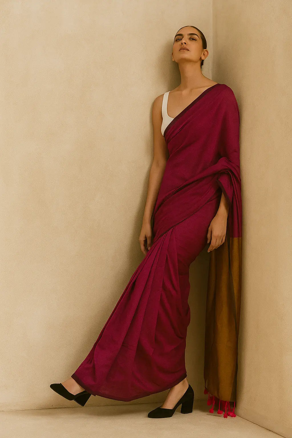 MAGENTA MUSE | Cotton | Indidha Saree