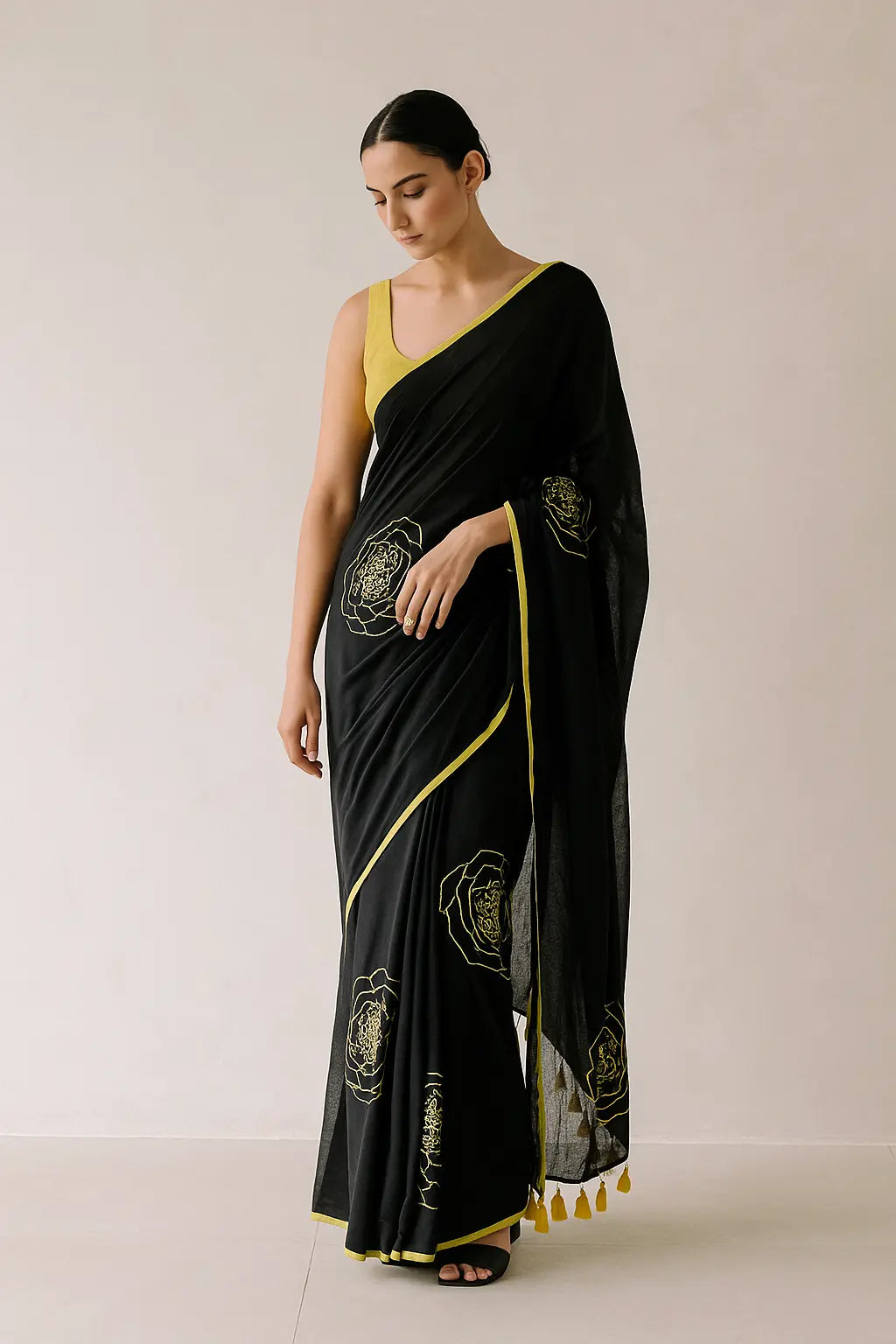 SUNSET ROSE | Mul Cotton | Indidha Saree