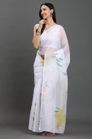 ETHEREAL PETALS | Organza | Indidha Saree -  ETHEREAL PETALS - Hand-painted White Organza Saree | Ethereal Floral Elegance  Shop Ethereal Petals, a premium white organza saree handpainted with soft florals. Lightweight, elegant, and perfect for summer occasions. Limited pieces only.

