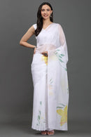 ETHEREAL PETALS | Organza | Indidha Saree -  ETHEREAL PETALS - Hand-painted White Organza Saree | Ethereal Floral Elegance  Shop Ethereal Petals, a premium white organza saree handpainted with soft florals. Lightweight, elegant, and perfect for summer occasions. Limited pieces only.

