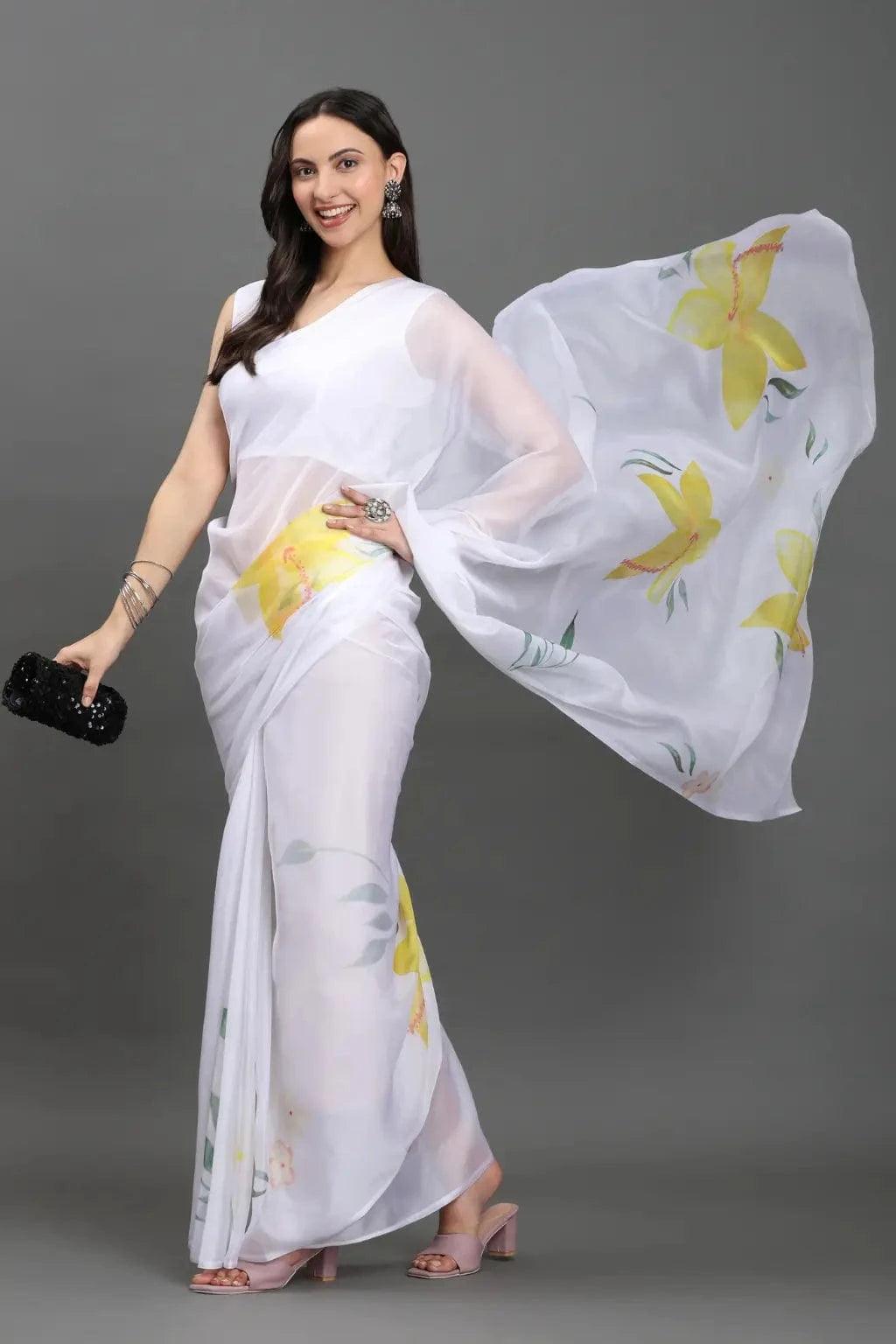 ETHEREAL PETALS | Organza | Indidha Saree