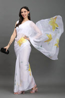 ETHEREAL PETALS | Organza | Indidha Saree -  ETHEREAL PETALS - Hand-painted White Organza Saree | Ethereal Floral Elegance  Shop Ethereal Petals, a premium white organza saree handpainted with soft florals. Lightweight, elegant, and perfect for summer occasions. Limited pieces only.

