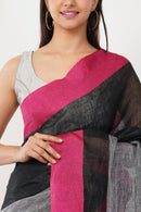 National Handloom, BGP Saree ETHERNAL ESSENCE | Linen by Linen | Indidha Saree