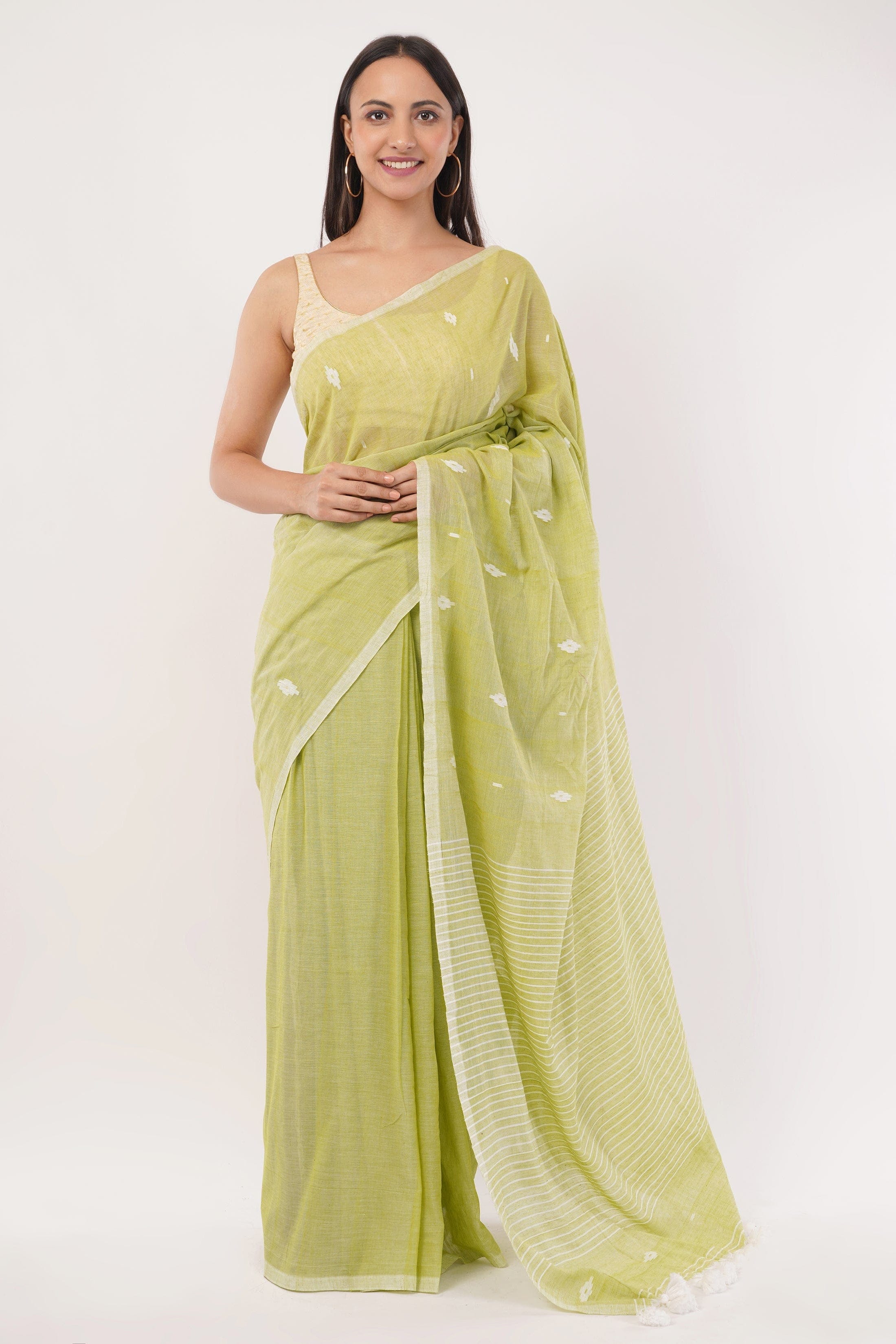 LIME ESSENCE | Mul Cotton | Indidha Saree
