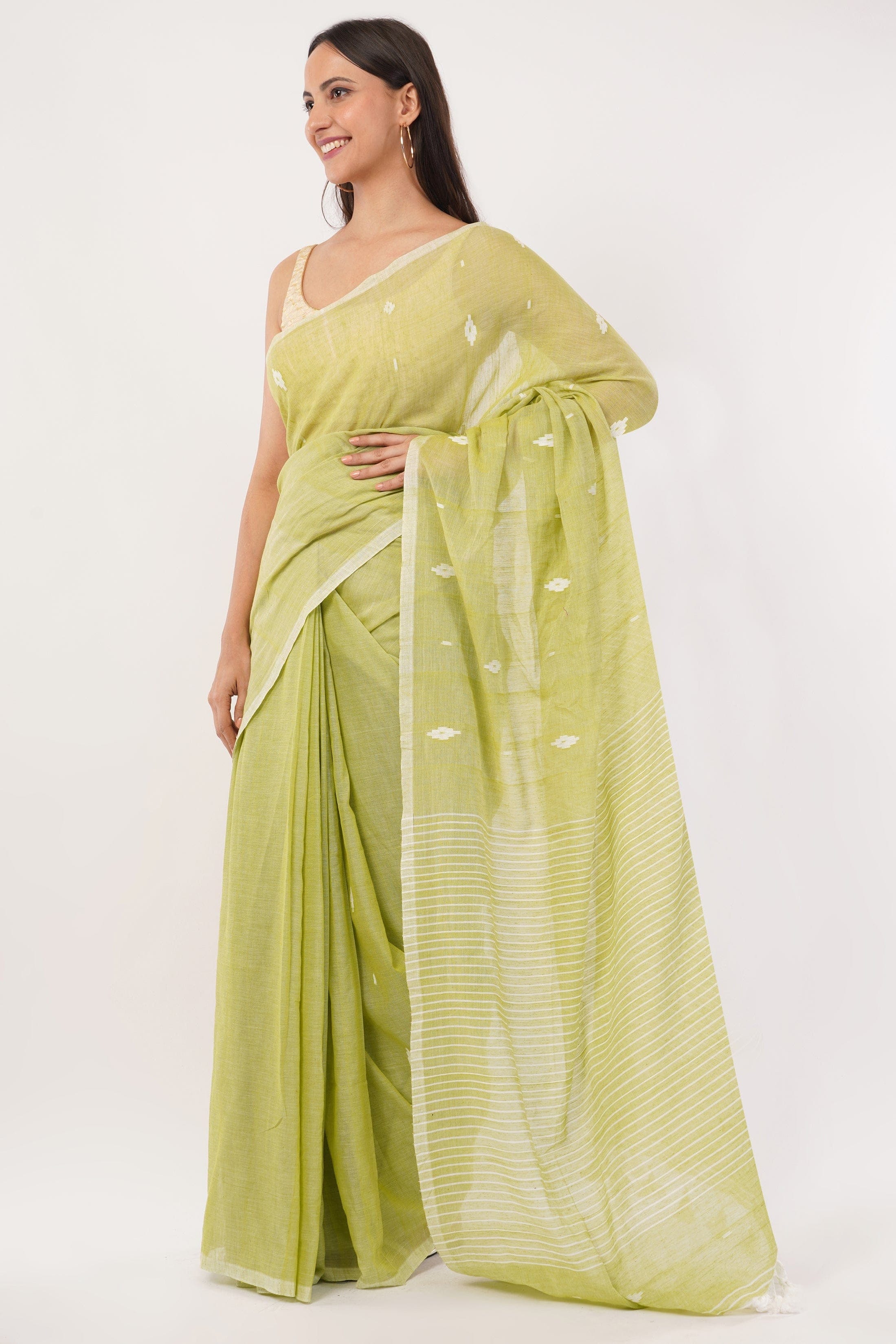 LIME ESSENCE | Mul Cotton | Indidha Saree