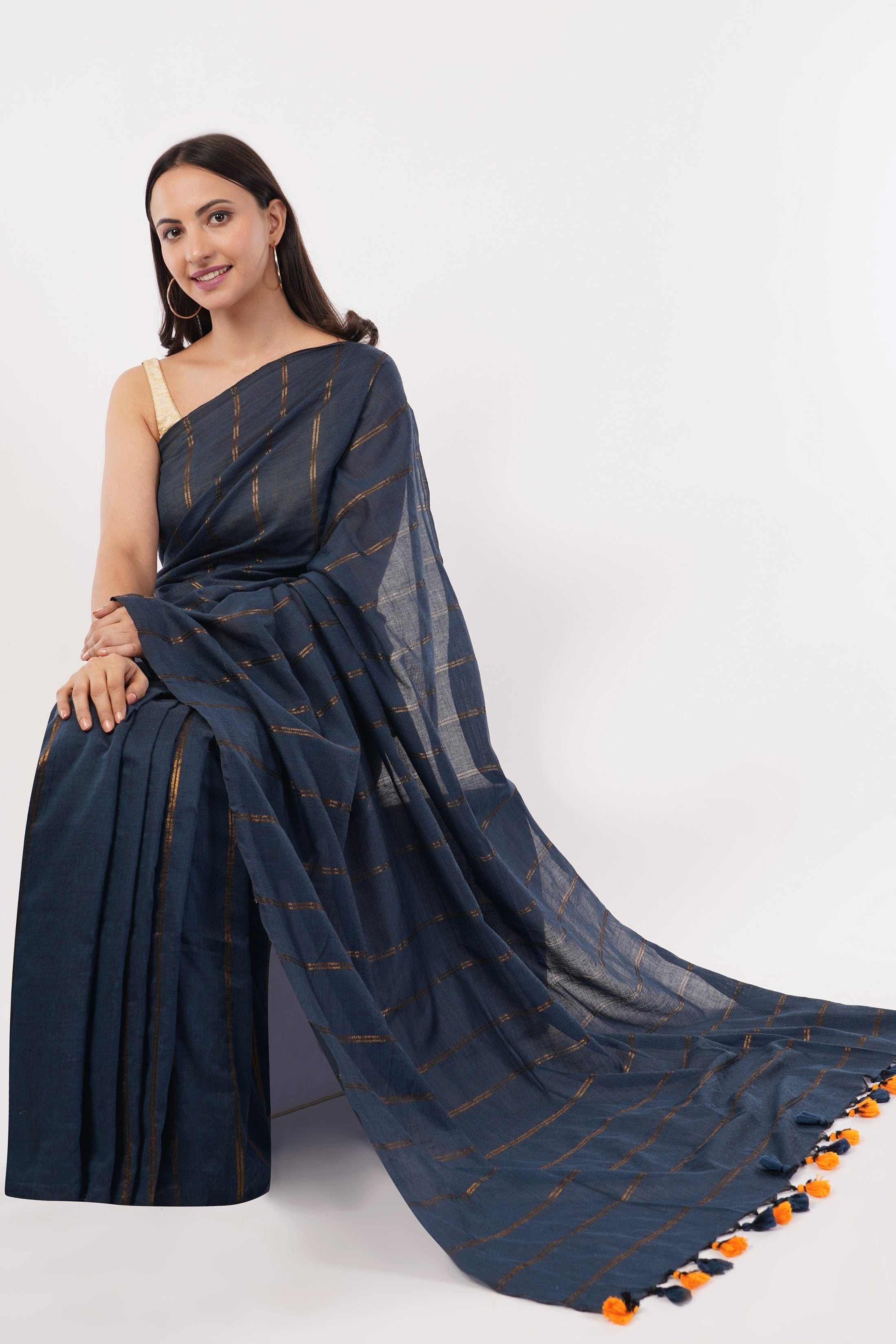 Suman SantiPur Saree KHADI LUXE CHARM | Khadi Cotton | Indidha Saree