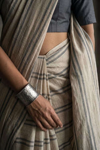 Chalk & Slate | Slub Cotton | Indidha Saree